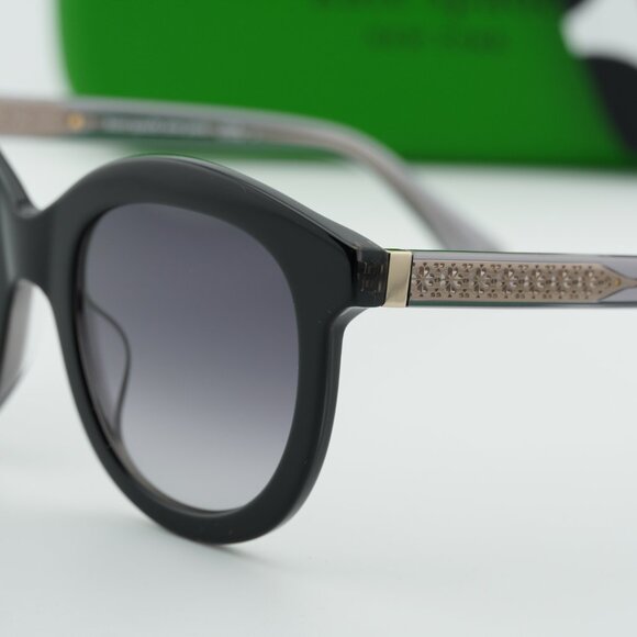 Kate Spade LILLIAN/G/S 0807 9O Round Sunglasses - Black/Grey main image 4